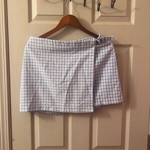 Wild Fable Checkered Mini Skirt - Blue and White